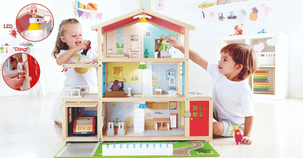 Kids wooden discount dollhouse