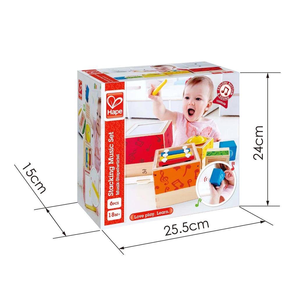Hape Stacking Music Set Colourful Piece Musical Box Toy