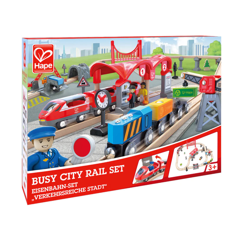 Busy City Rail Set Hape Australia