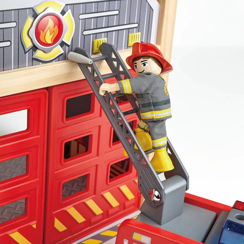 Hape wooden fire station online