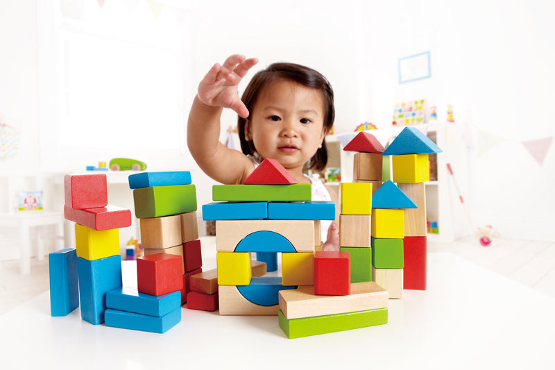 Hape Colourful Maple Blocks - 50 PCS