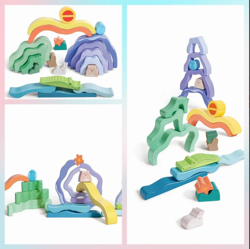 Nature Scene Stacking Blocks - 22 Piece Set