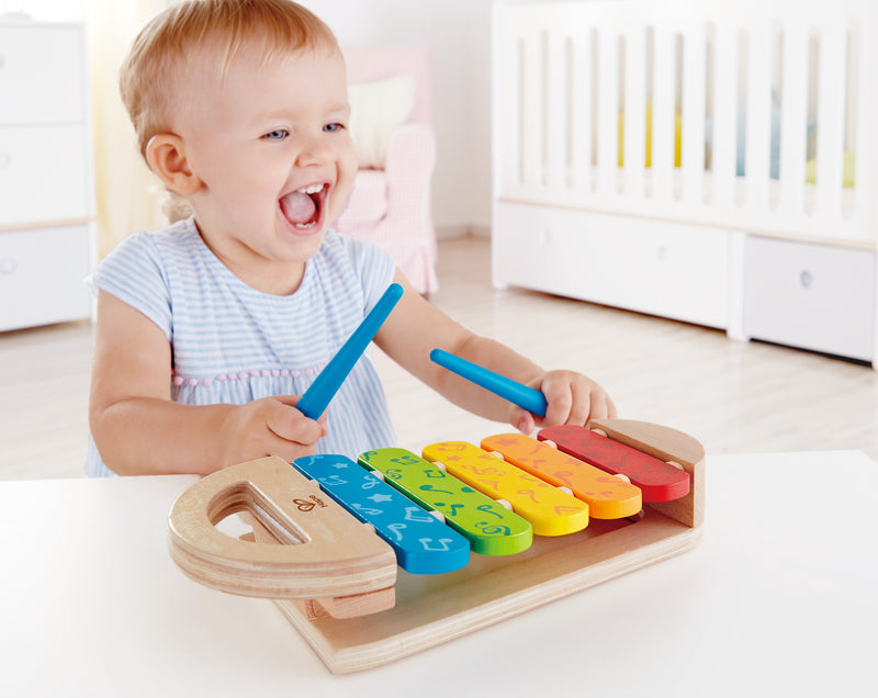 Hape Wooden Rainbow-Colored Xylophone