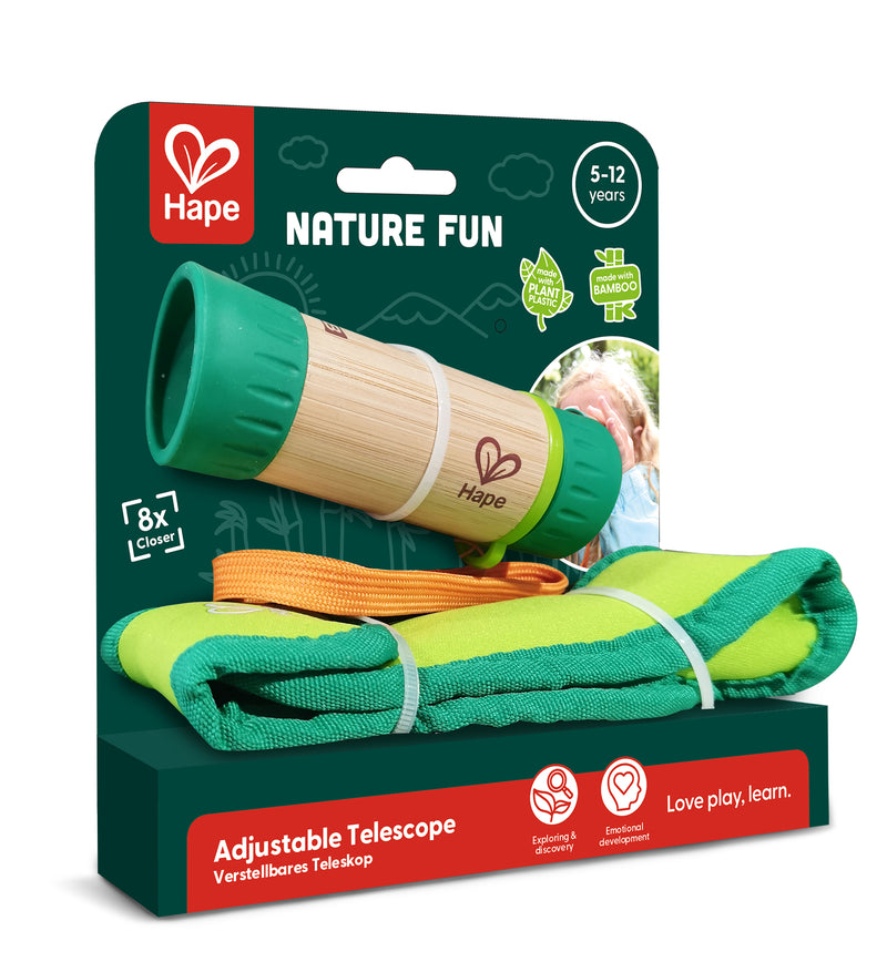 Hape Adjustable Telescope for Kids With 8x Magnification