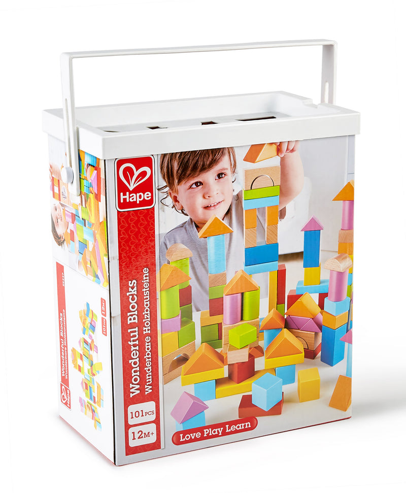 Hape Colourful Wooden Blocks -101 pcs