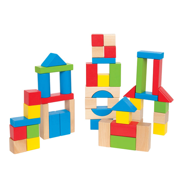 Hape Colourful Maple Blocks - 50 PCS