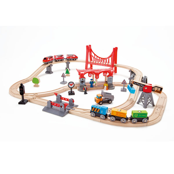 Hape double loop railway set online